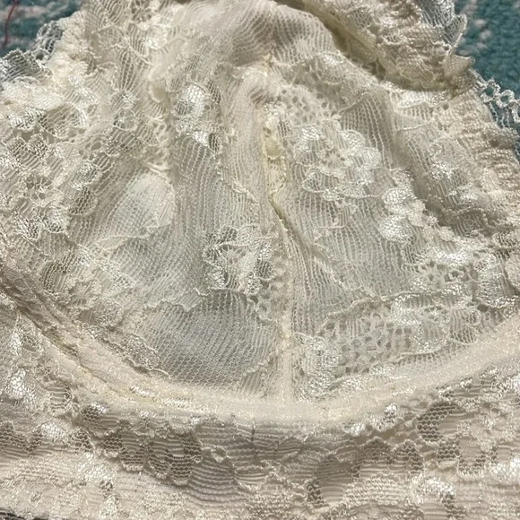 size large ivory lace halter Maurice’s bra - Picture 2 of 7